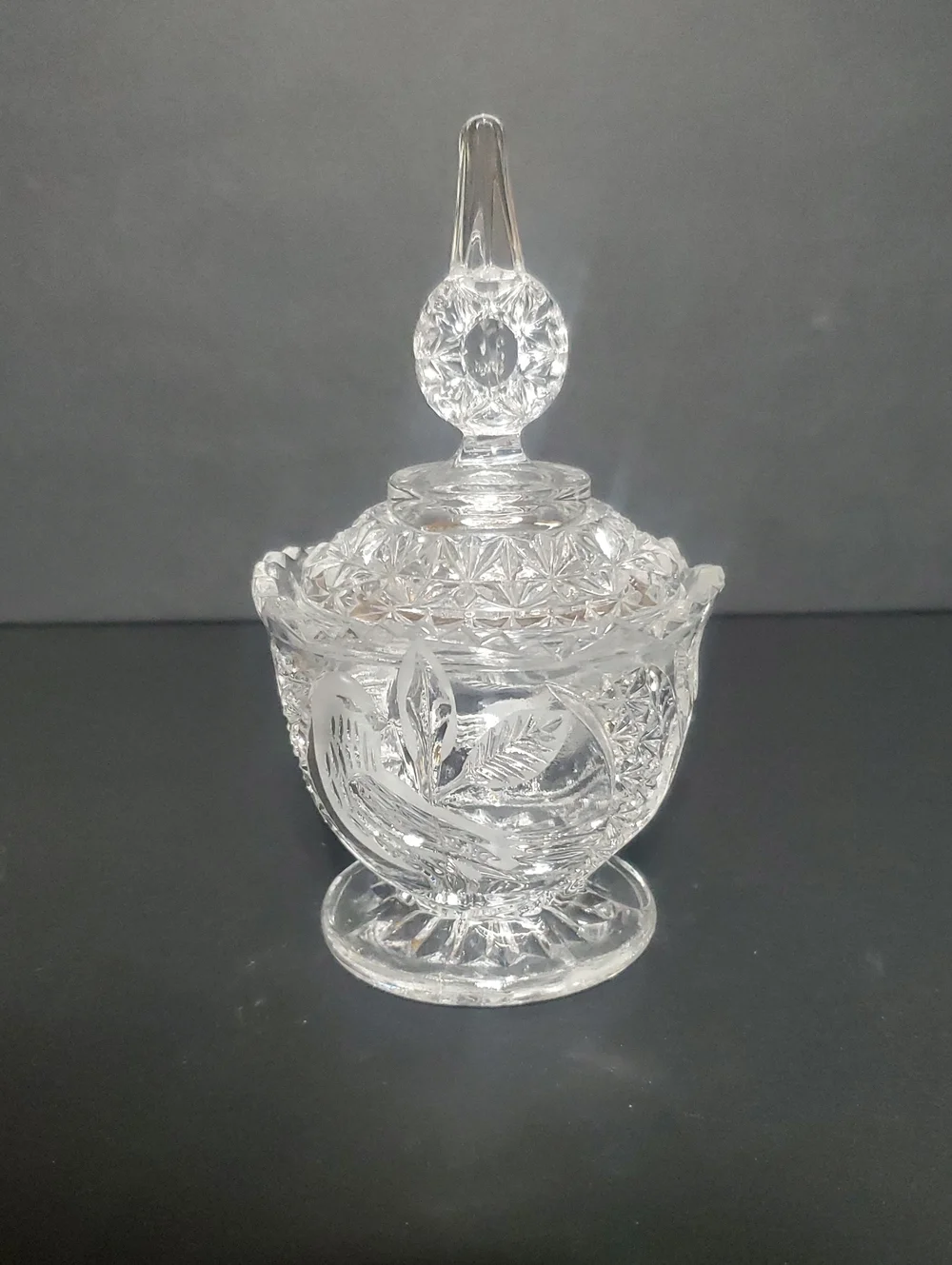 Vtg Hofbauer Byrdes Lead Crystal Dish